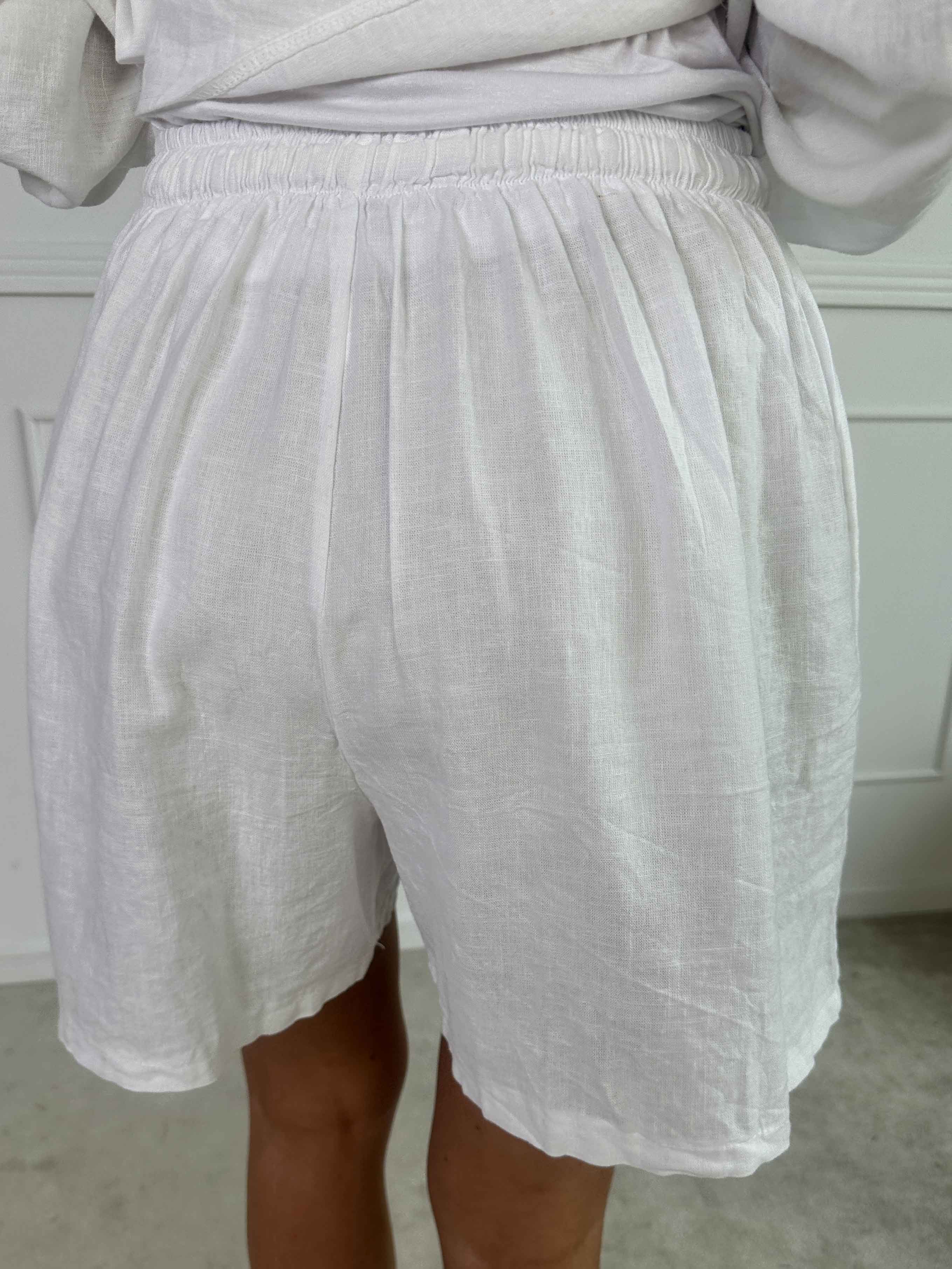 Clara Shorts - Lette shorts i viskose og hør